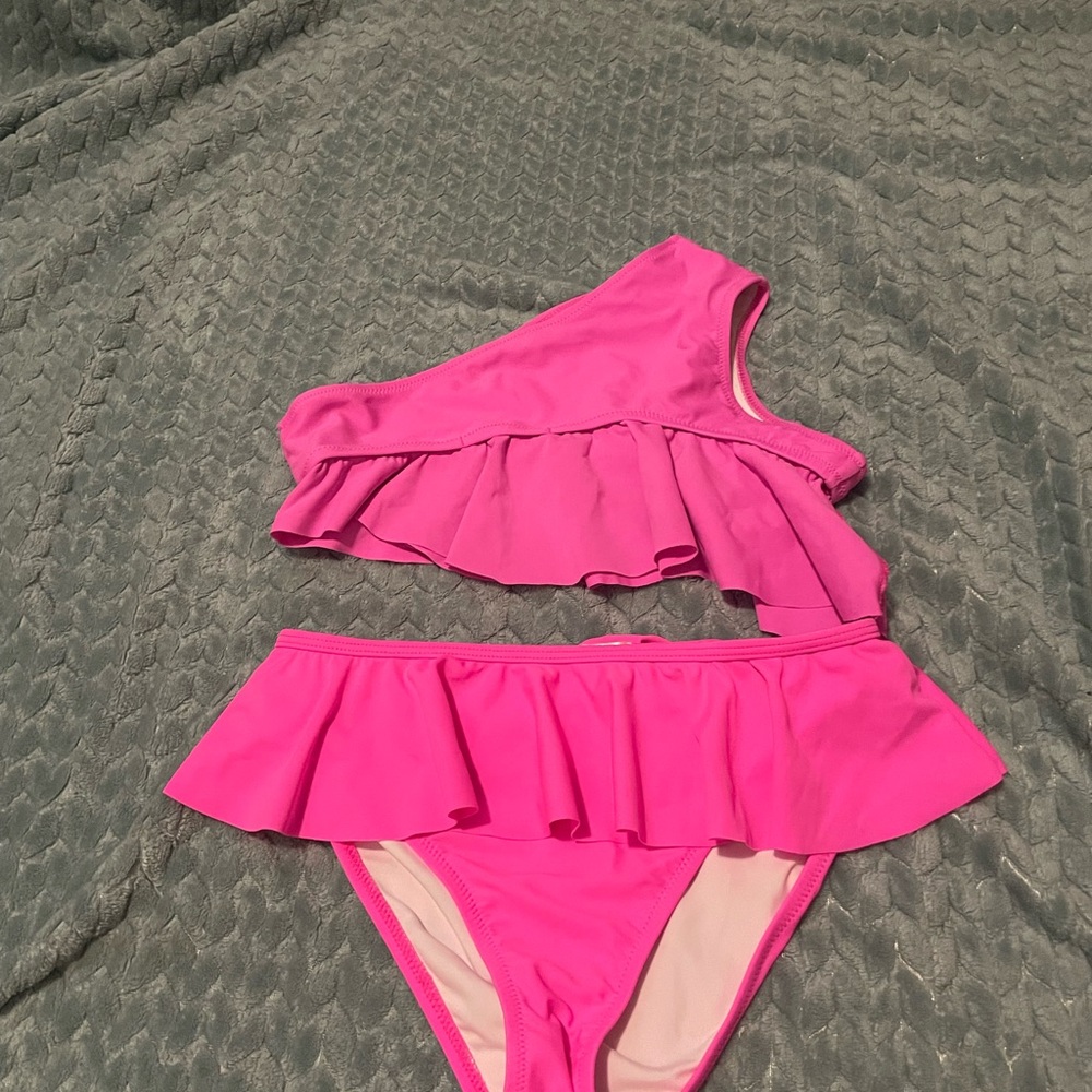 Stella Cove Pink Ruffled Bikini Swimwear
